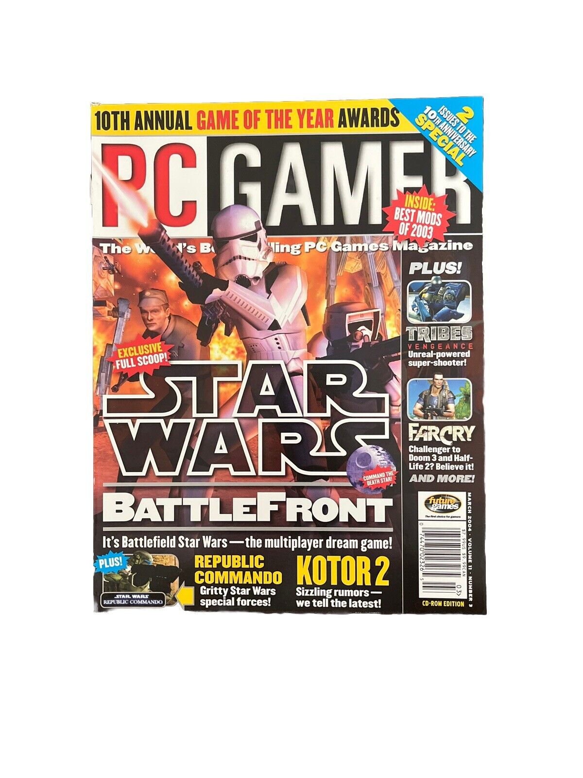 March 2004 #121 PC Game Vintage Computer Video Game Magazine Star Wars