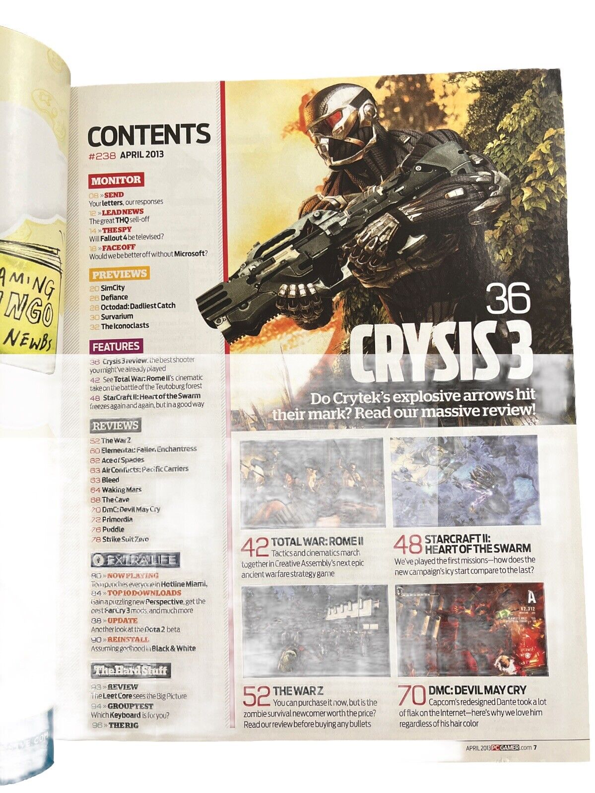 APRIL 2013 #238 PC GAMER Antique Computer video game magazine - CRYSIS 3