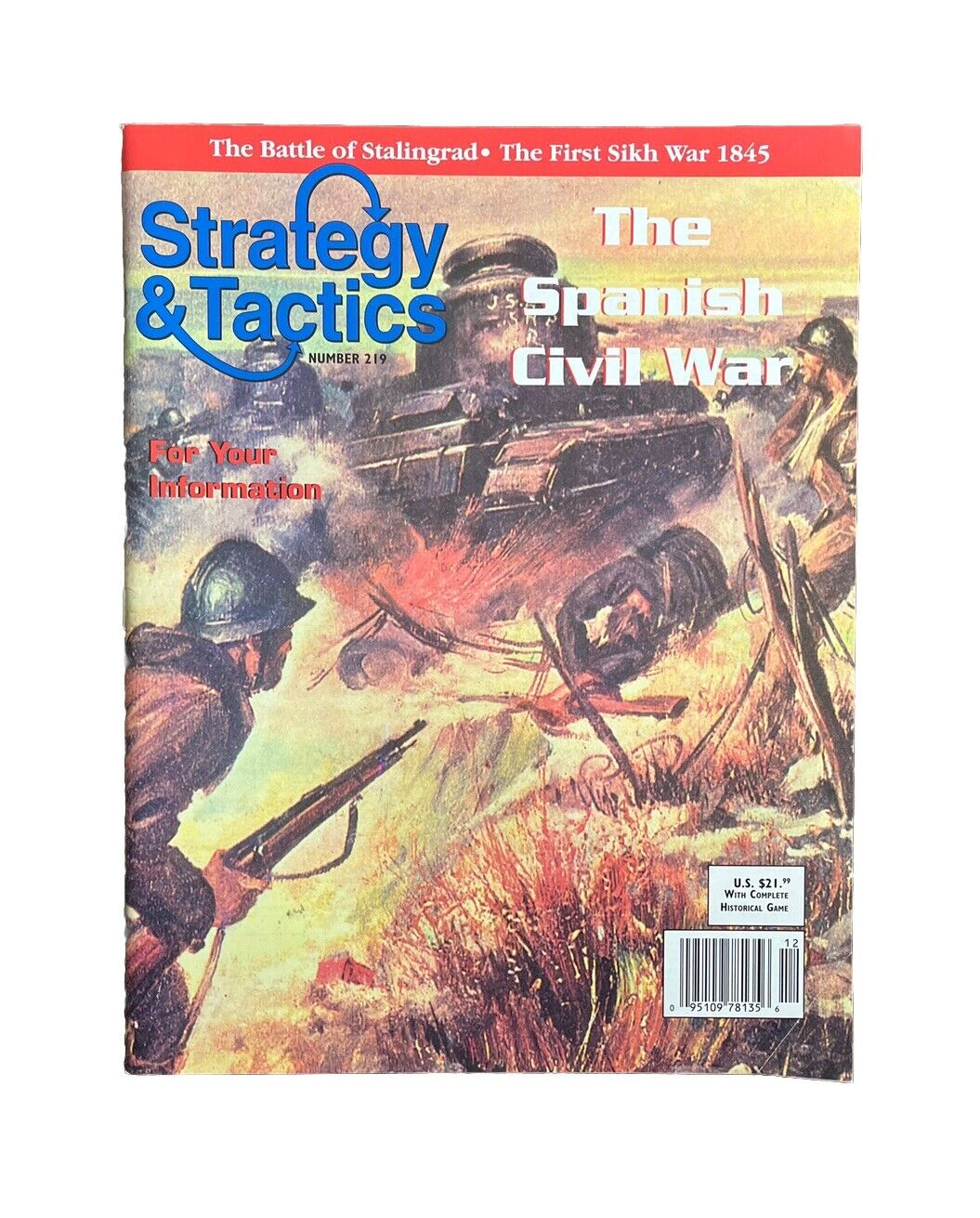 Classic Strategy & Tactics Tabletop Wargame Magazine #219 The Spanish Civil War