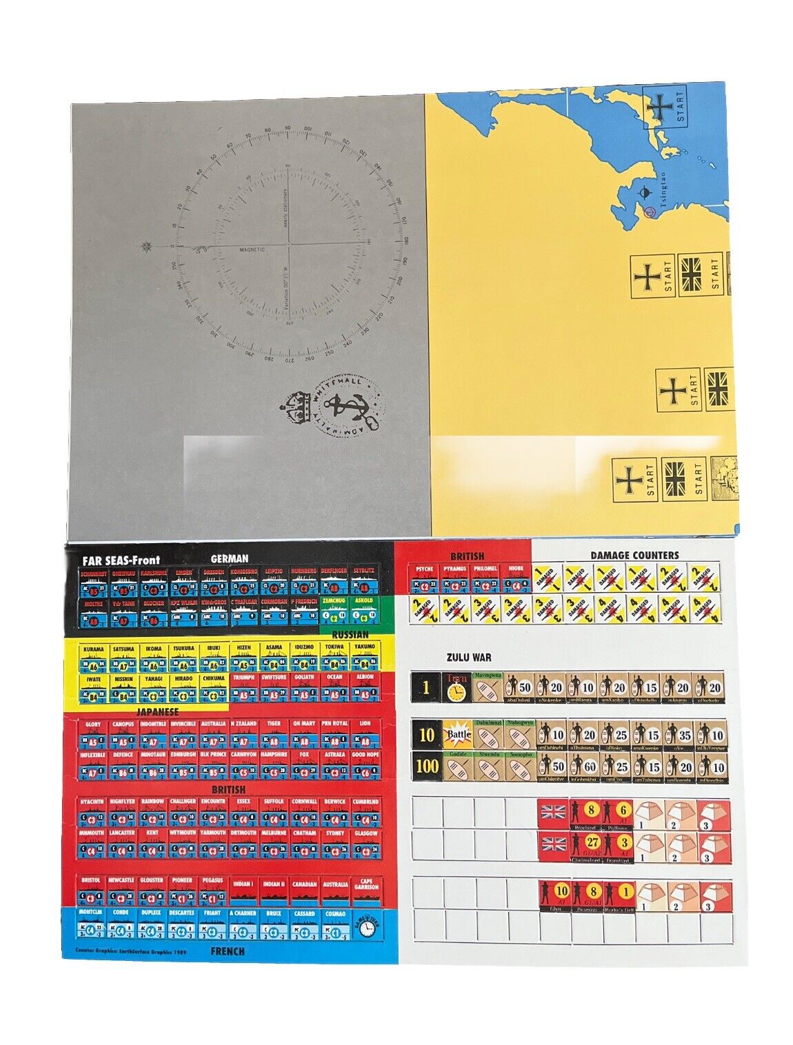 Strategy & Tactics Wargame Magazine #125 The Far Seas German Cruiser Operations