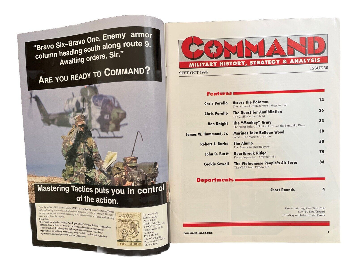 XTR Collectable Command Military History Magazine #30 1994 - Across The Potomac