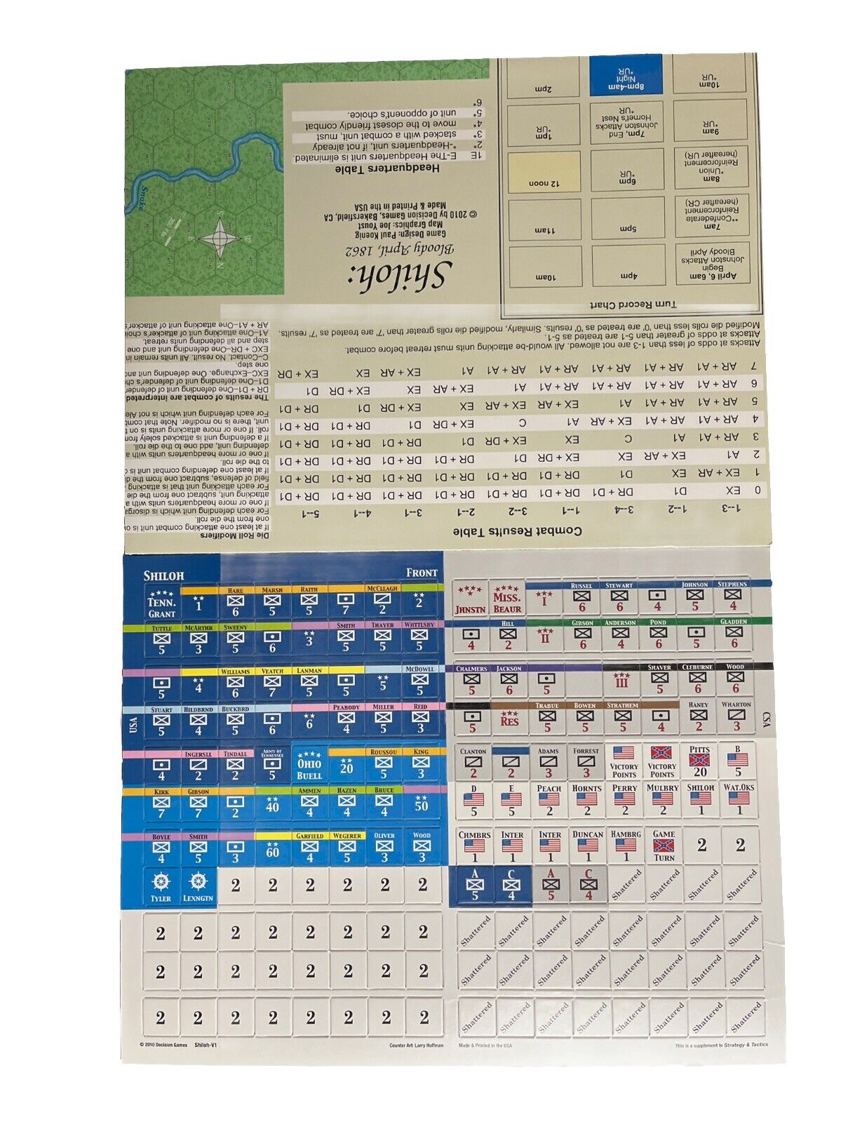 Strategy & Tactics Wargame Magazine #264 And Board Game - The Battle Of Shiloh