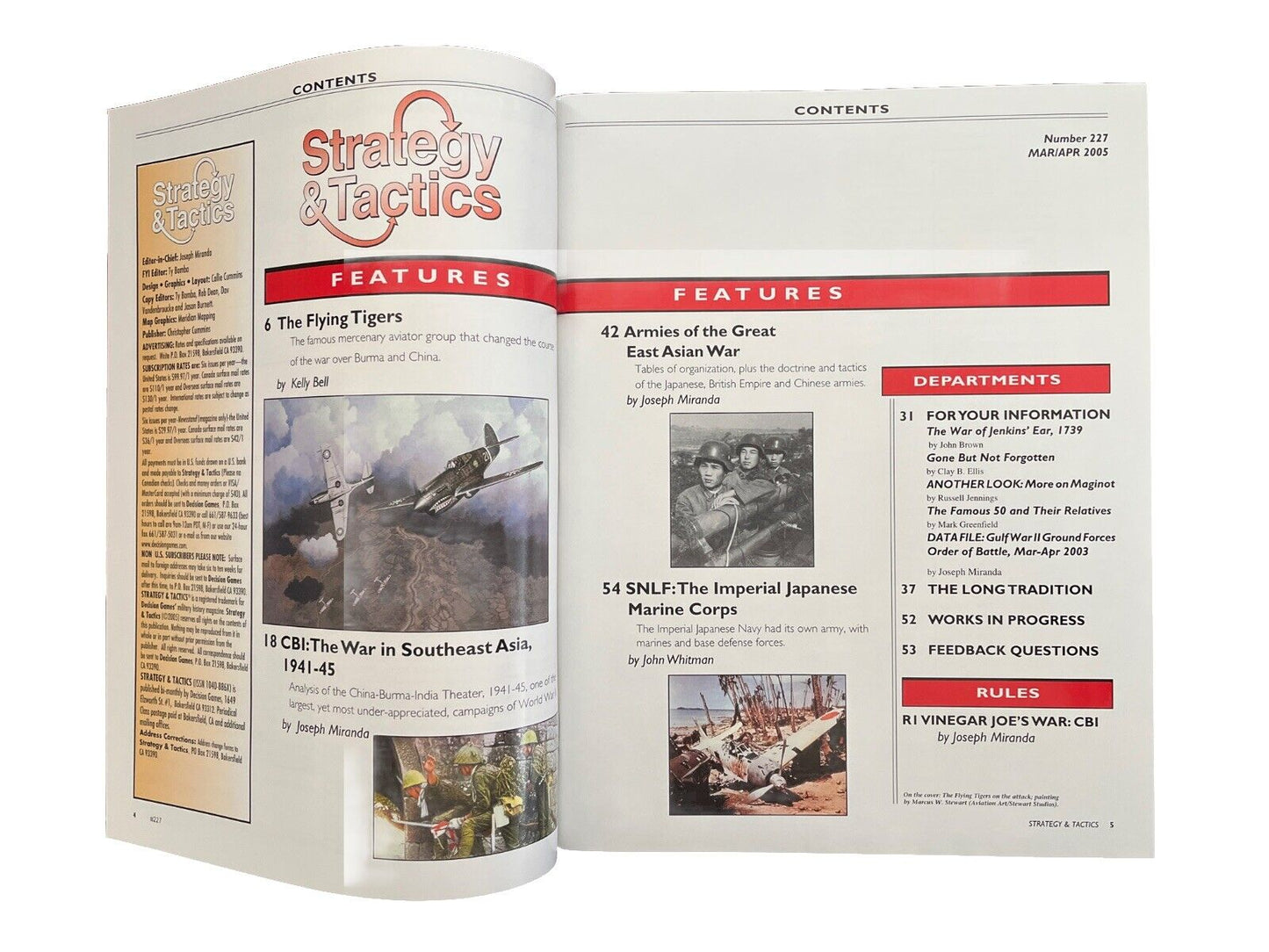 Collectable Strategy & Tactics Wargame Magazine #227 China-Burma-India 1941-1945