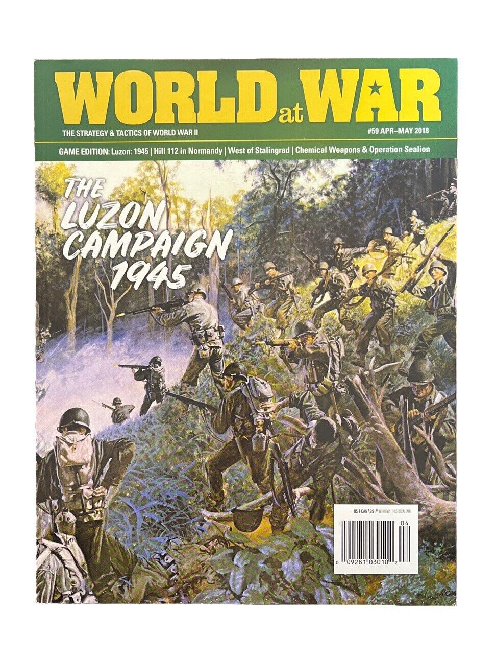 Historical Vintage World At War Game Magazine #59 2018 - THE LUZON CAMPAIGN 1945