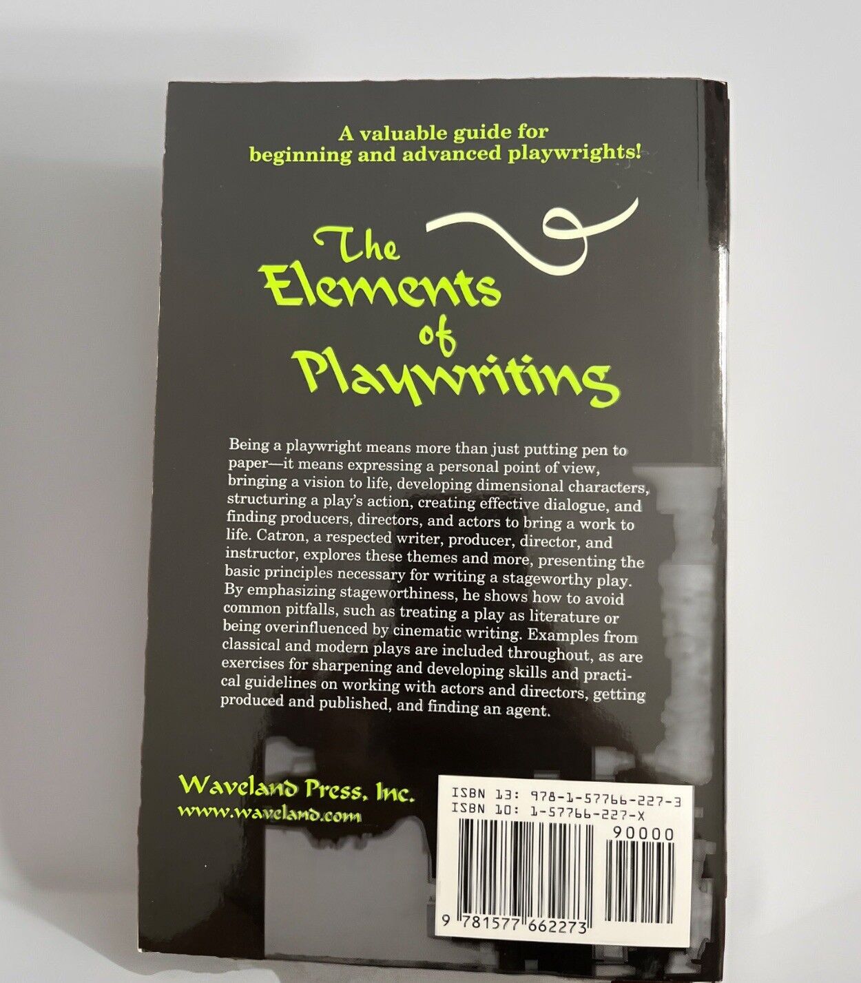 The Elements of Playwriting by Louis E. Catron (1993, Trade Paperback)