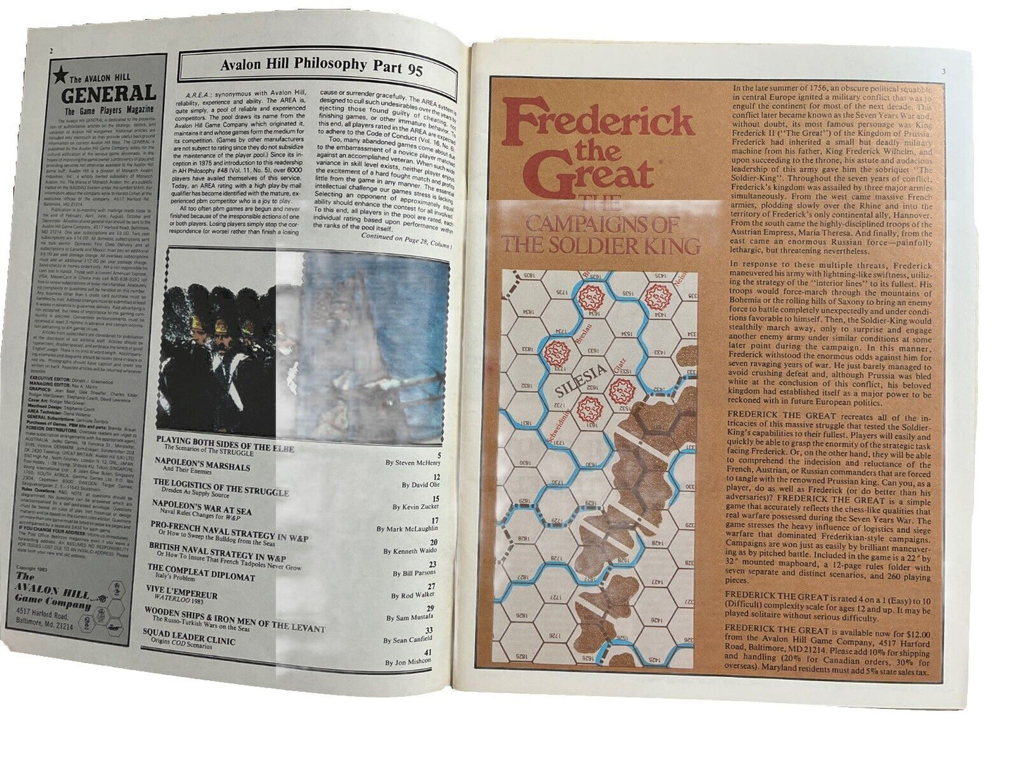 Avalon Hill The General Magazine Vol. 19 #5 Collectable Vintage Board Games 1983