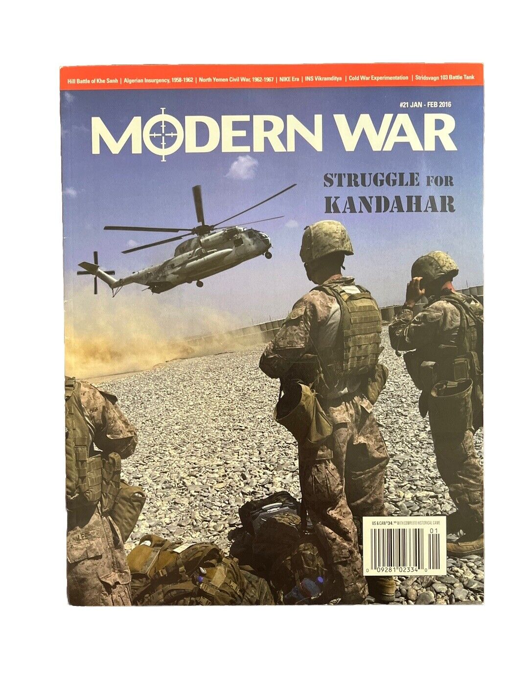 Modern War Magazine #21 With Historical War Board Game - Struggle For Kandahar