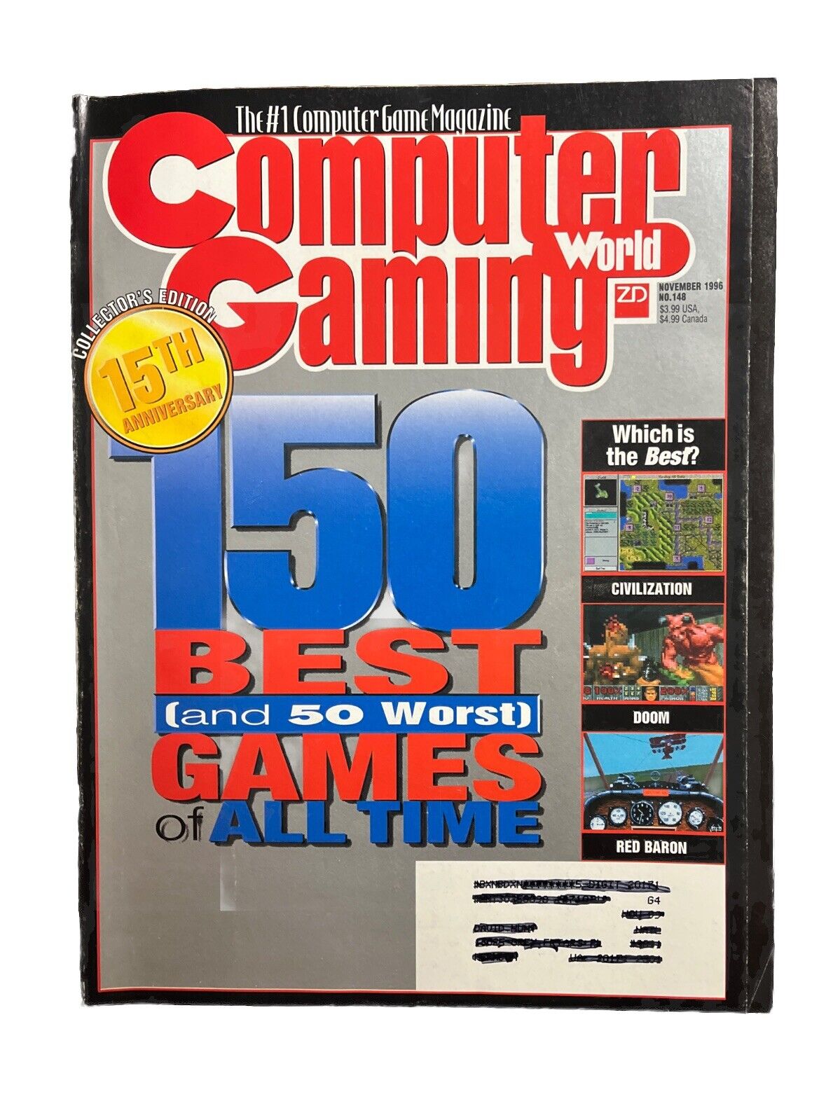 Computer Gaming World Strategy Magazine #148 150 Best Games Of All Time