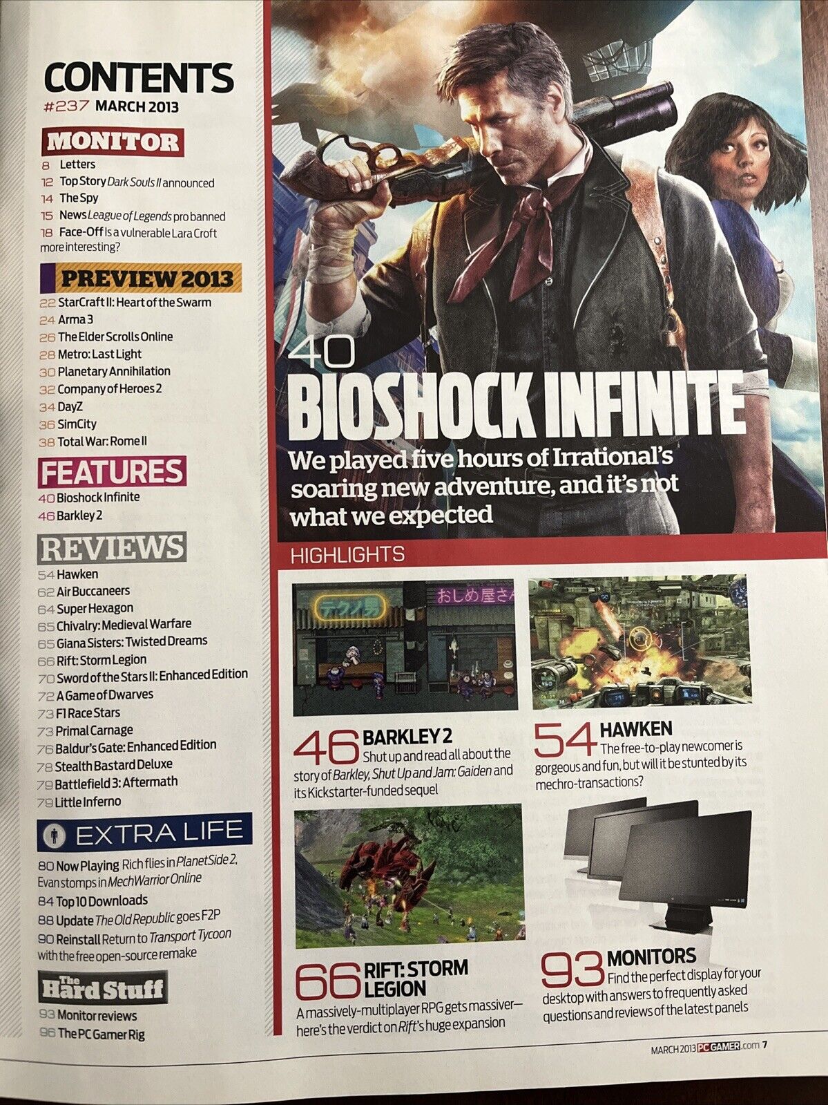 PC GAMER Video Game Magazine #237 March 2013 BIOSHOCK INFINITE