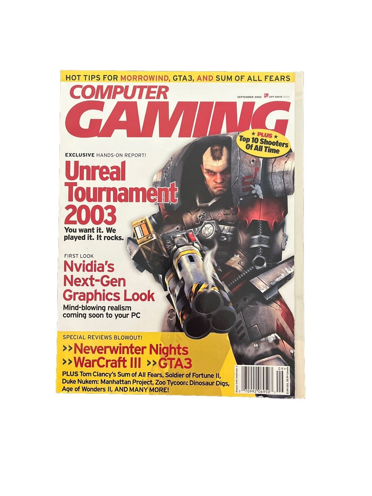 Computer Gaming World September Magazine 2002 #218 Unreal Tournament 2003