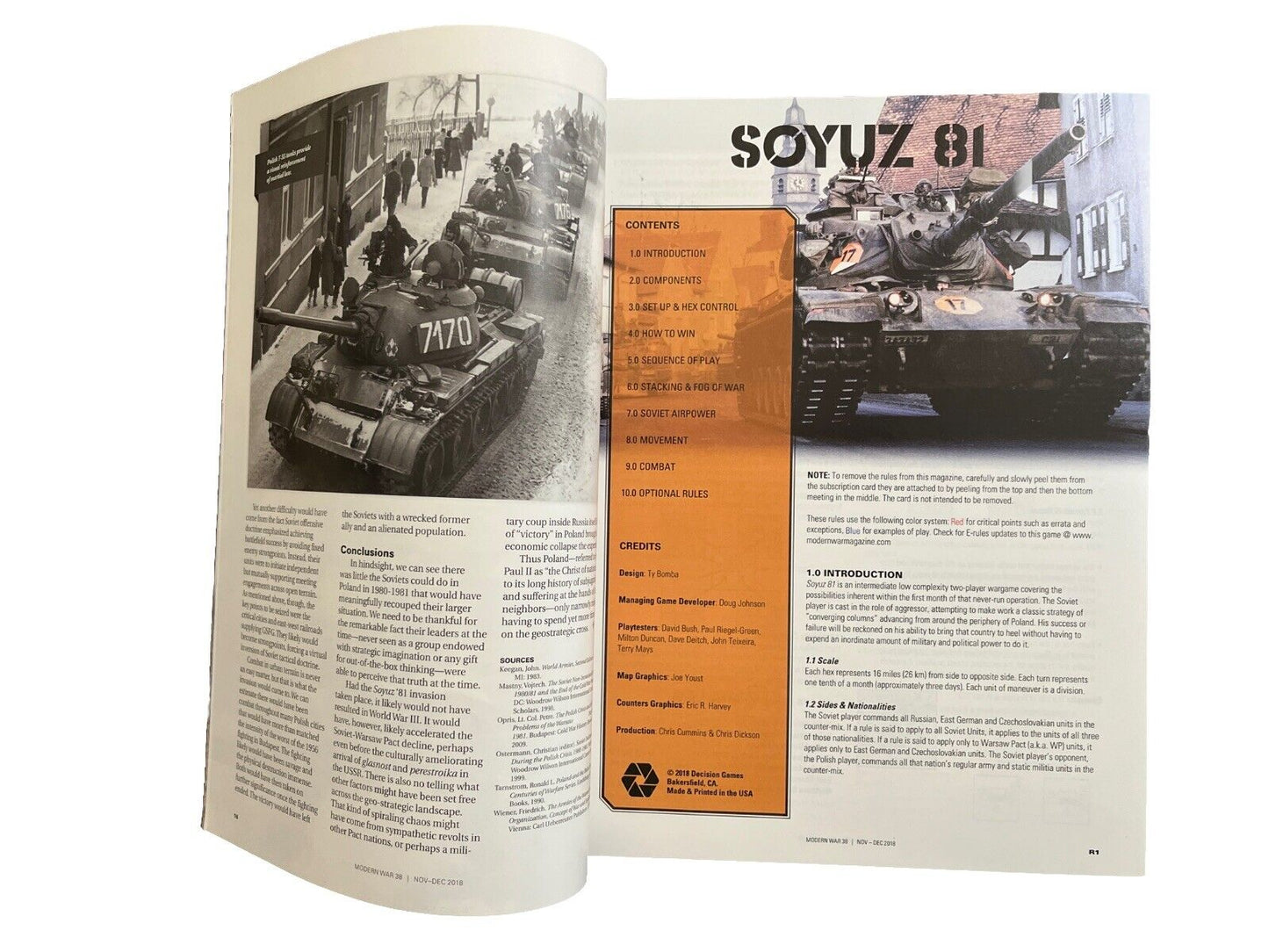 Modern War Magazine #38 With Historical Military Board Game - Soyuz 81