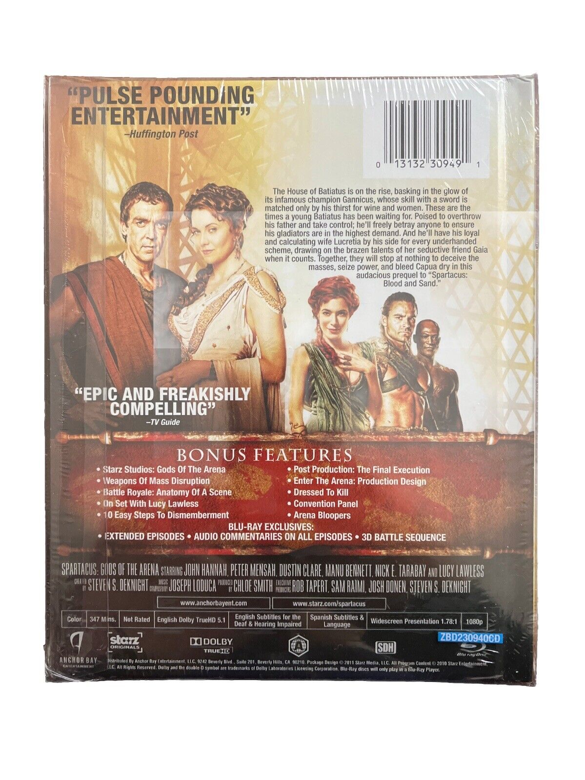 Spartacus: Gods of the Arena (Blu-ray) Dustin Clare Lucy Lawless John Hannah