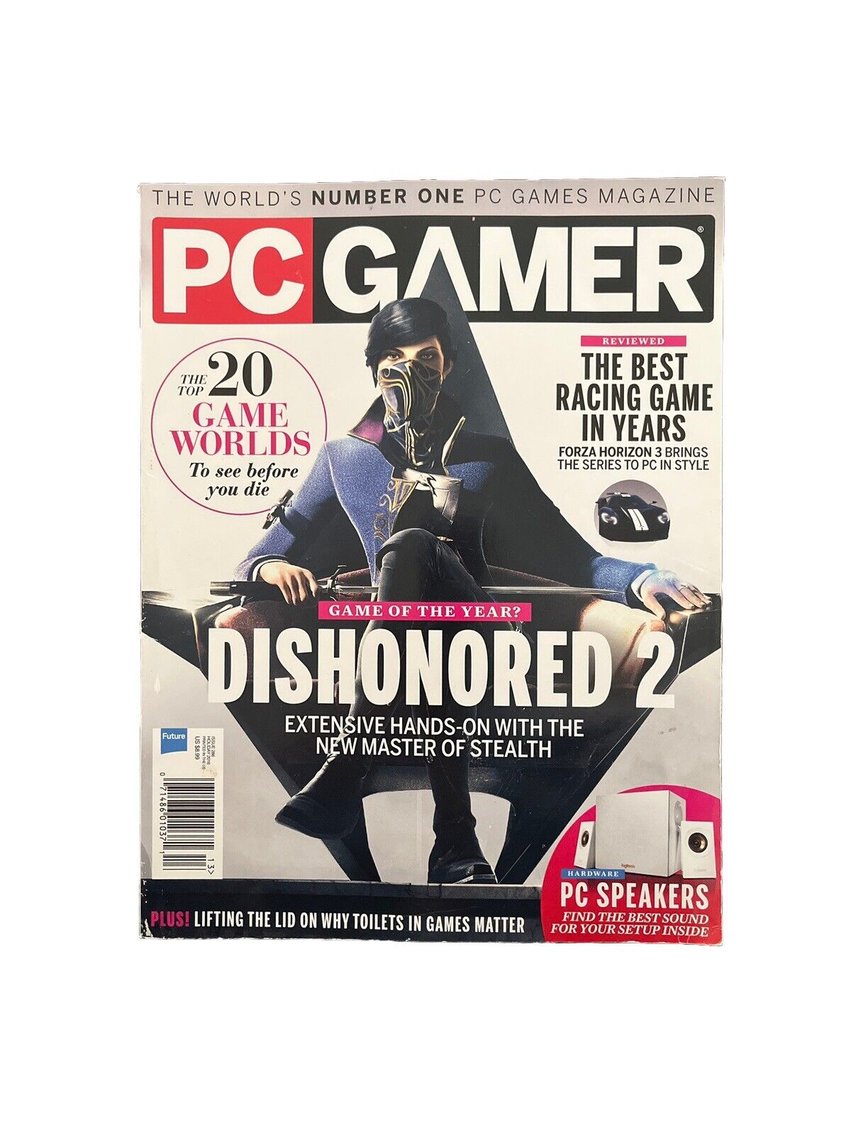 DISHONORED 2 PC GAMER HOLIDAY 2016 #286 Online Offline video game magazine