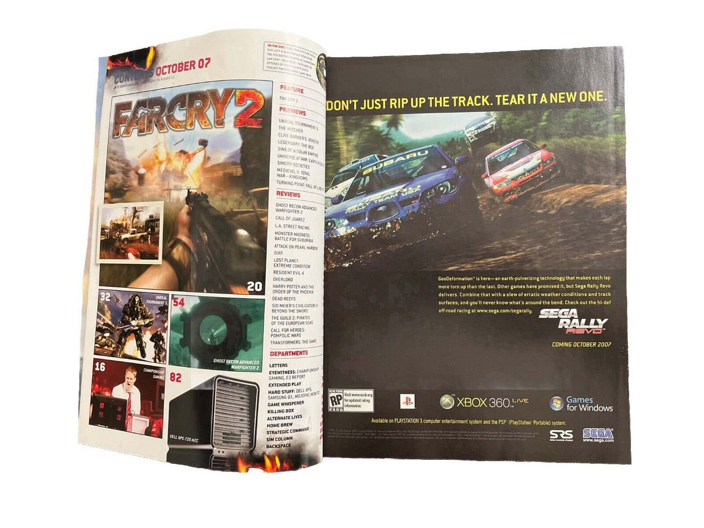 OCTOBER 2007 PC GAMER #166 Antique Computer video game magazine - FARCRY 2