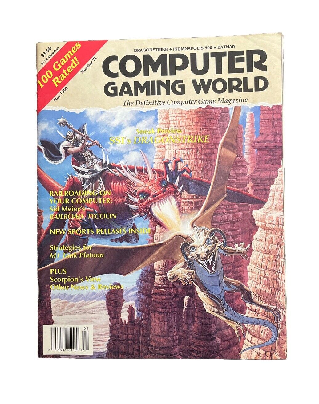 Computer Gaming World Strategy Magazine #71 May 1990 SSI’s Dragonstrike