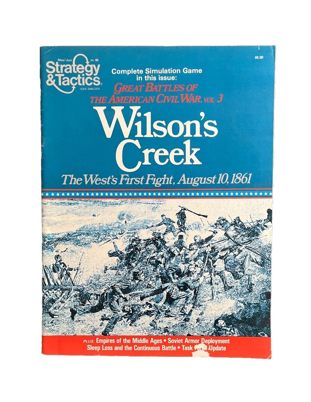 Collectable Vintage SPI Strategy&Tactics Wargaming Magazine #80 - Wilson’s Creek
