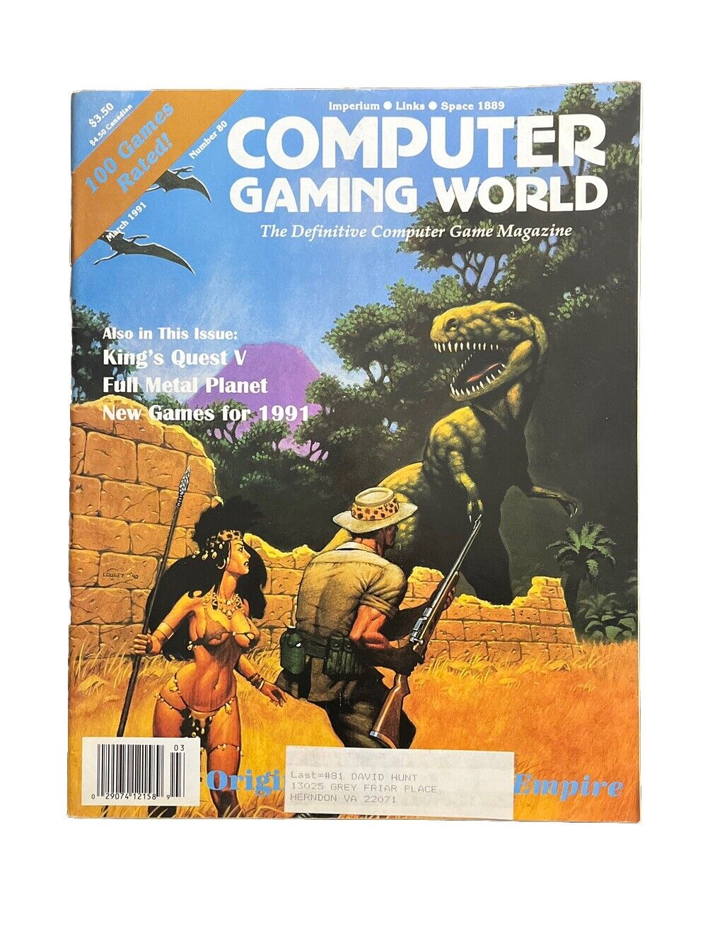 Computer Gaming World Strategy Magazine #80 March 1991 King’s Quest V