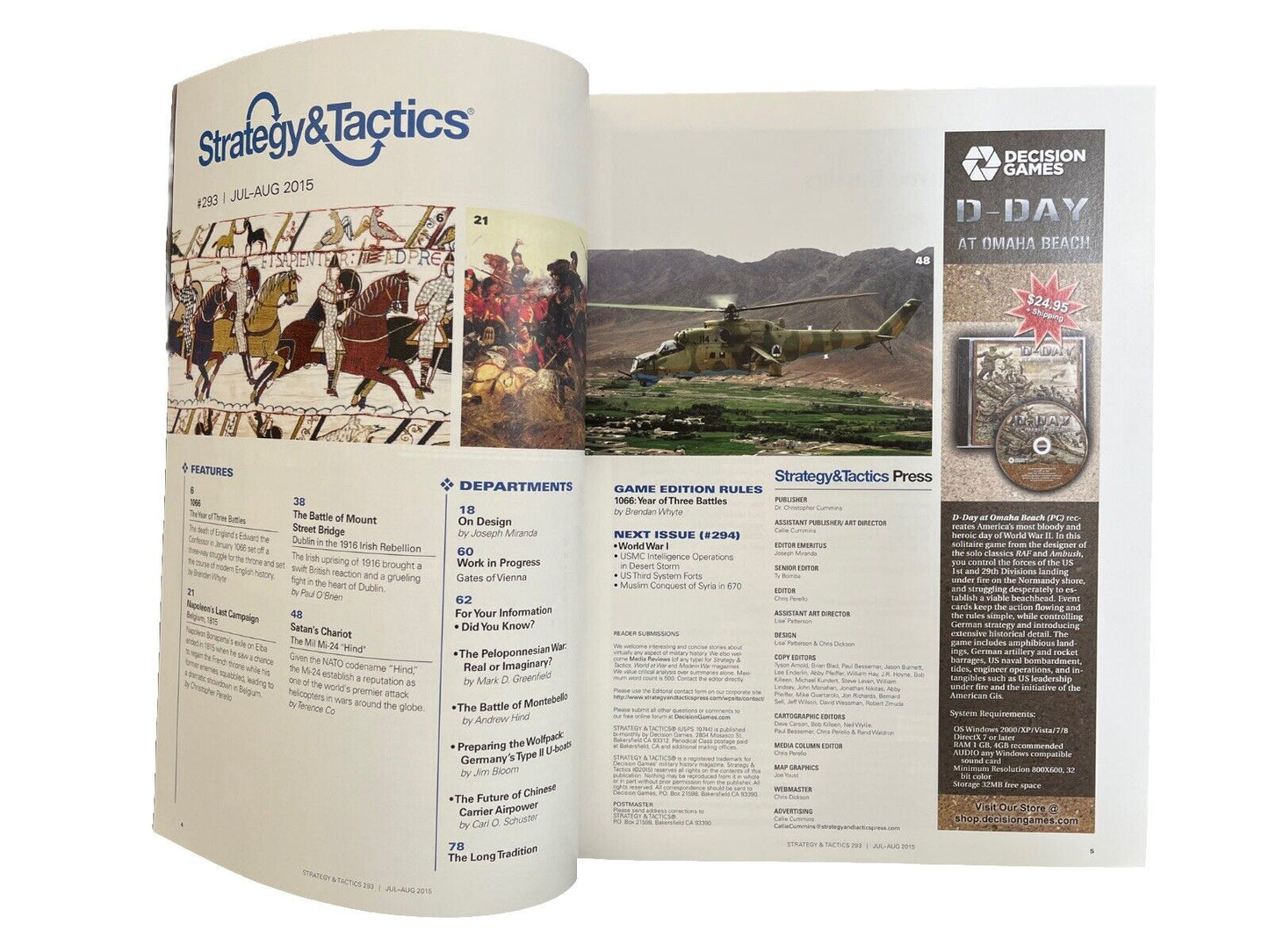 Strategy & Tactics Board Game Magazine #293 - 1066 The Year Of Three Battles