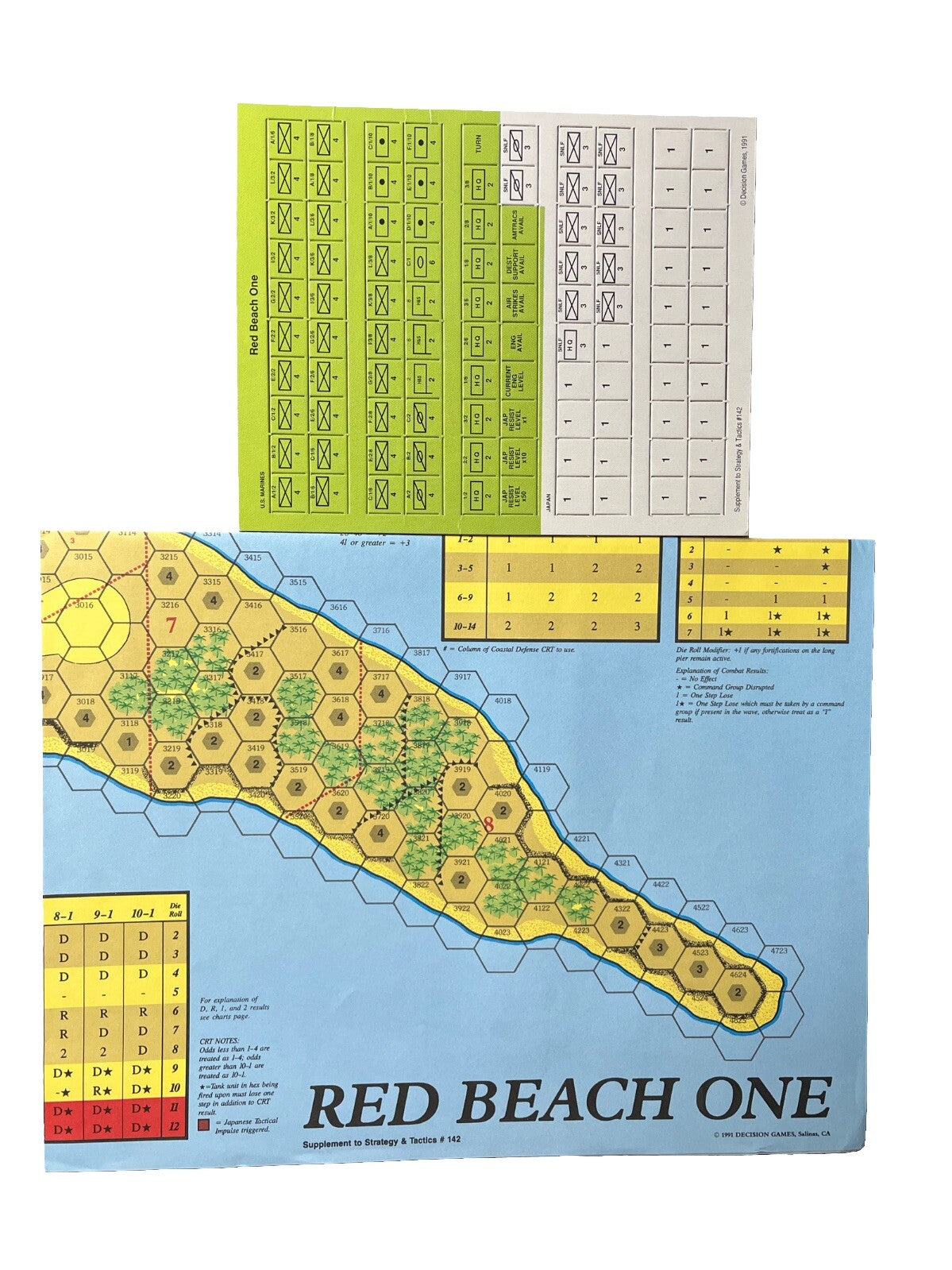 Strategy & Tactics Combat Wargame Magazine #142 May 1991 Tarawa Red Beach One
