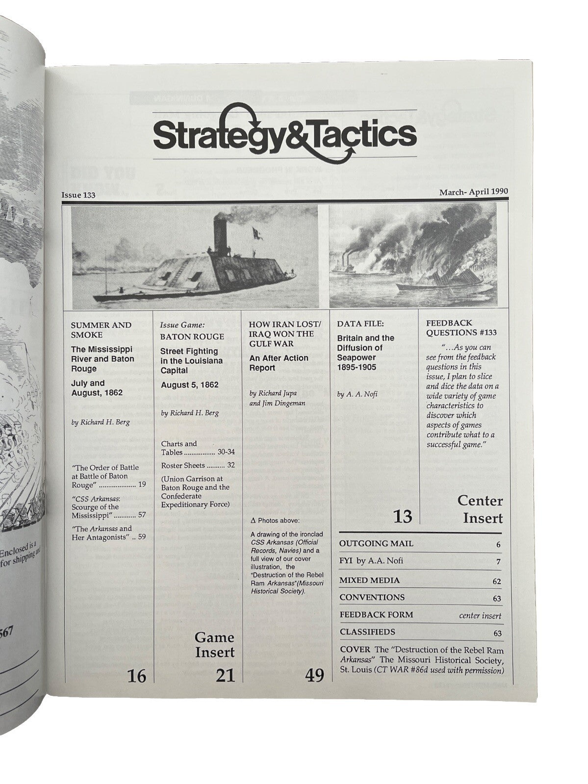 Strategy & Tactics Tabletop Wargame Magazine #133 Richard Berg’s Baton Rouge