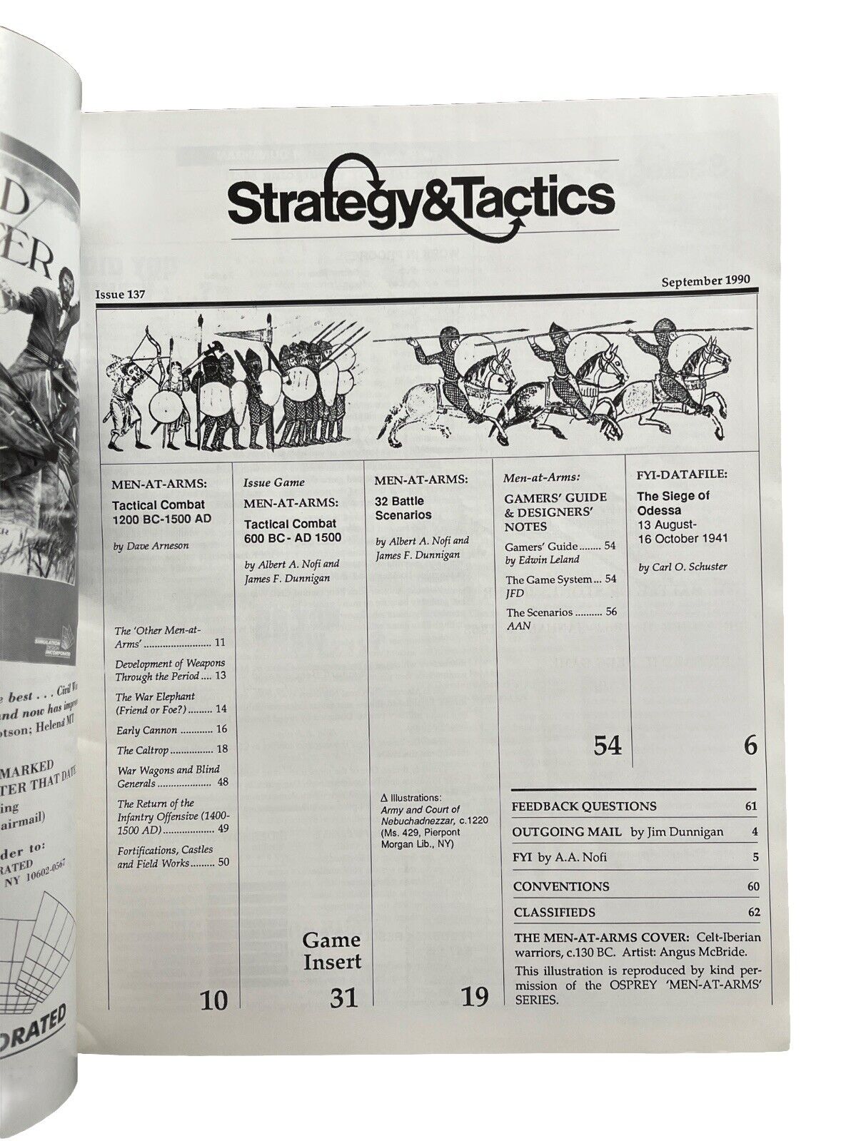Strategy & Tactics Historical Combat Wargame Magazine #137 1990 MEN AT ARMS