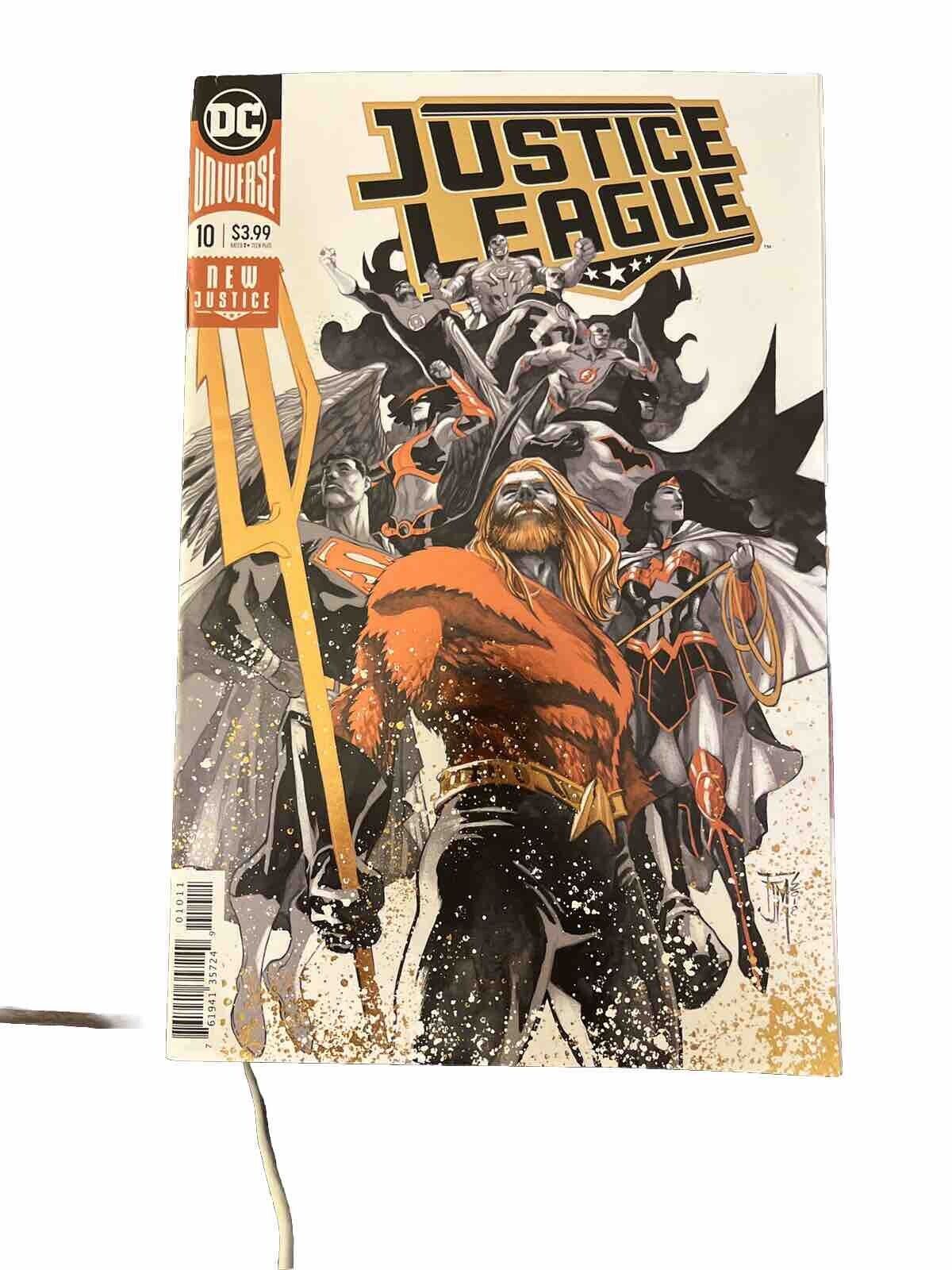 Justice League #10 NM- 9.2 DC Comics 2018 Aquaman, Drowned Earth Foil Cover