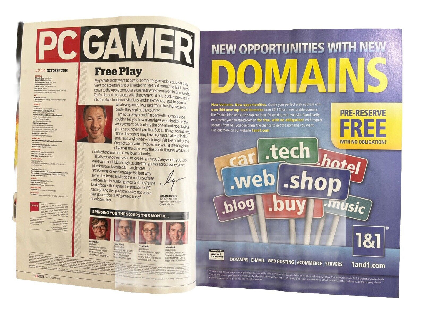 OCTOBER 2013 PC GAMER video game magazine - PC GAMING FOR FREE #244