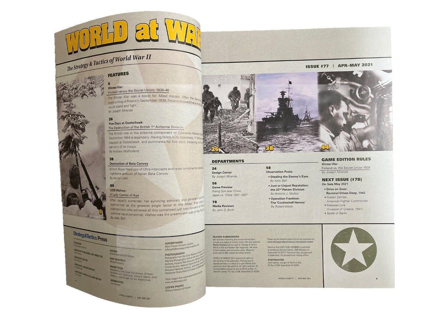 World At War Magazine #77 With Military History Board Game - Winter War