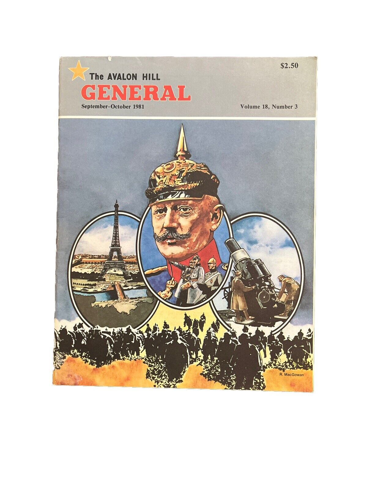 Vintage 1981 The General Magazine Avalon Hill Volume 18 #3 Guns Of August