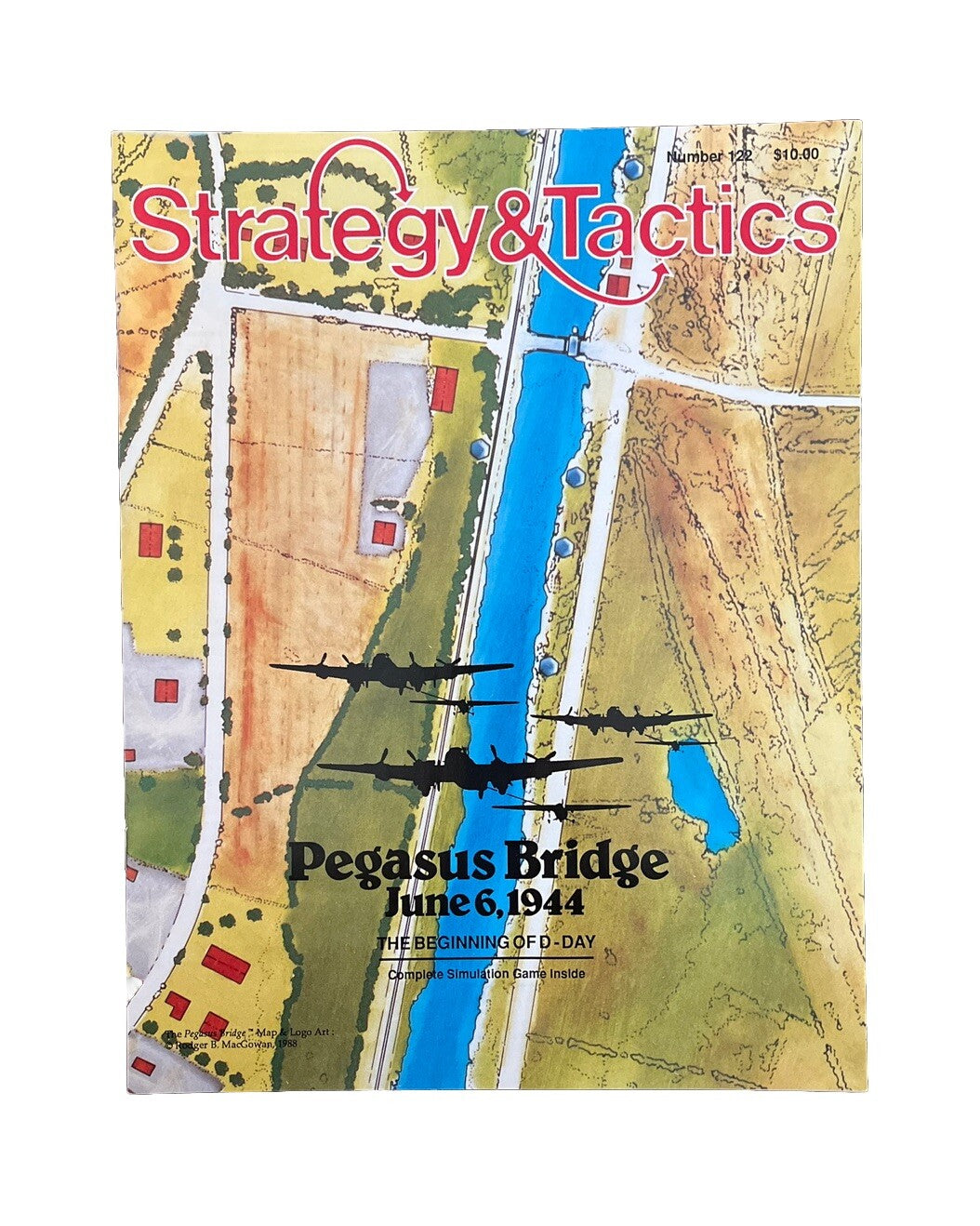 Strategy & Tactics History Wargame Magazine #122 Pegasus Bridge June 6, 1944
