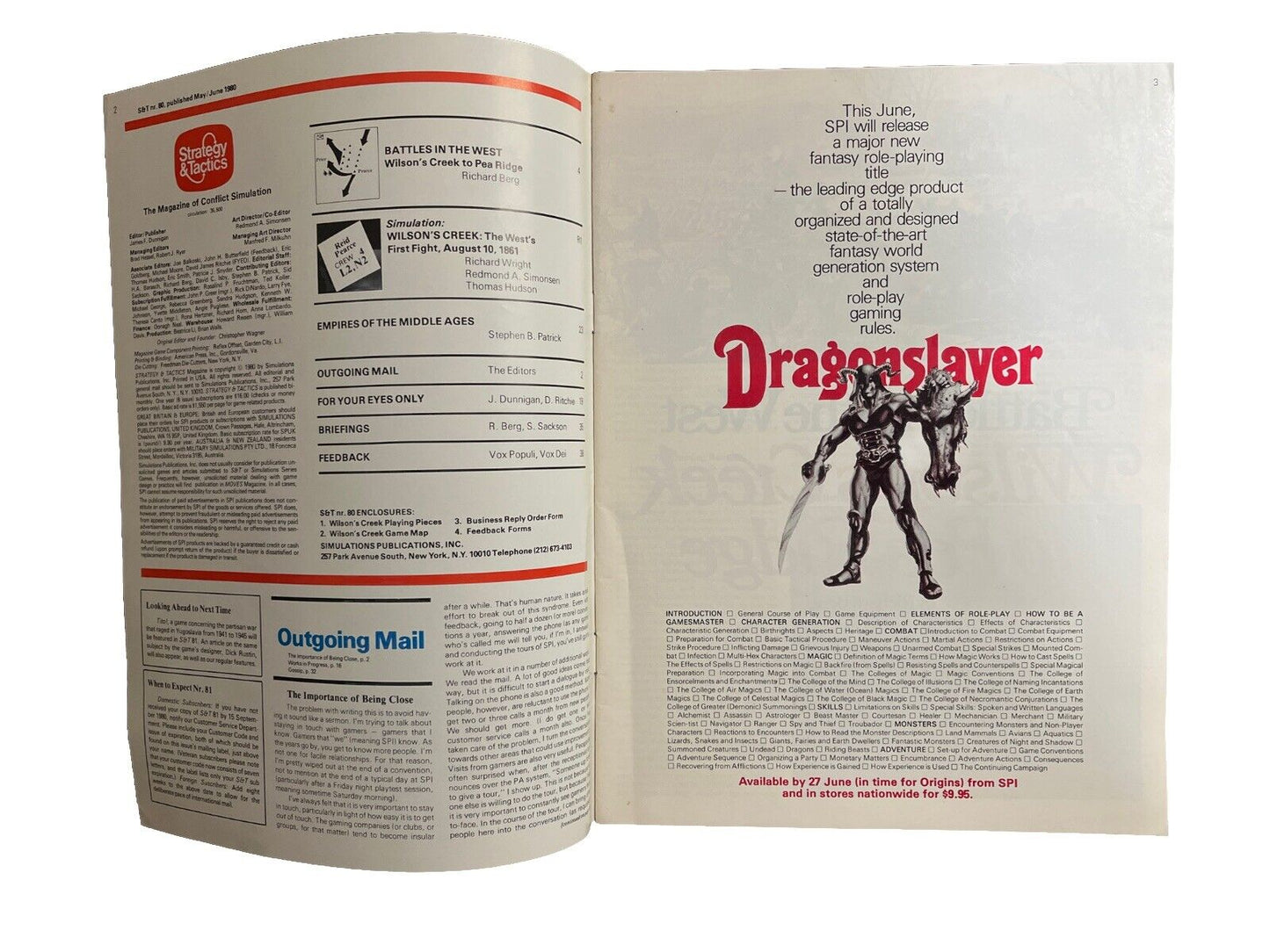 Collectable Vintage SPI Strategy&Tactics Wargaming Magazine #80 - Wilson’s Creek