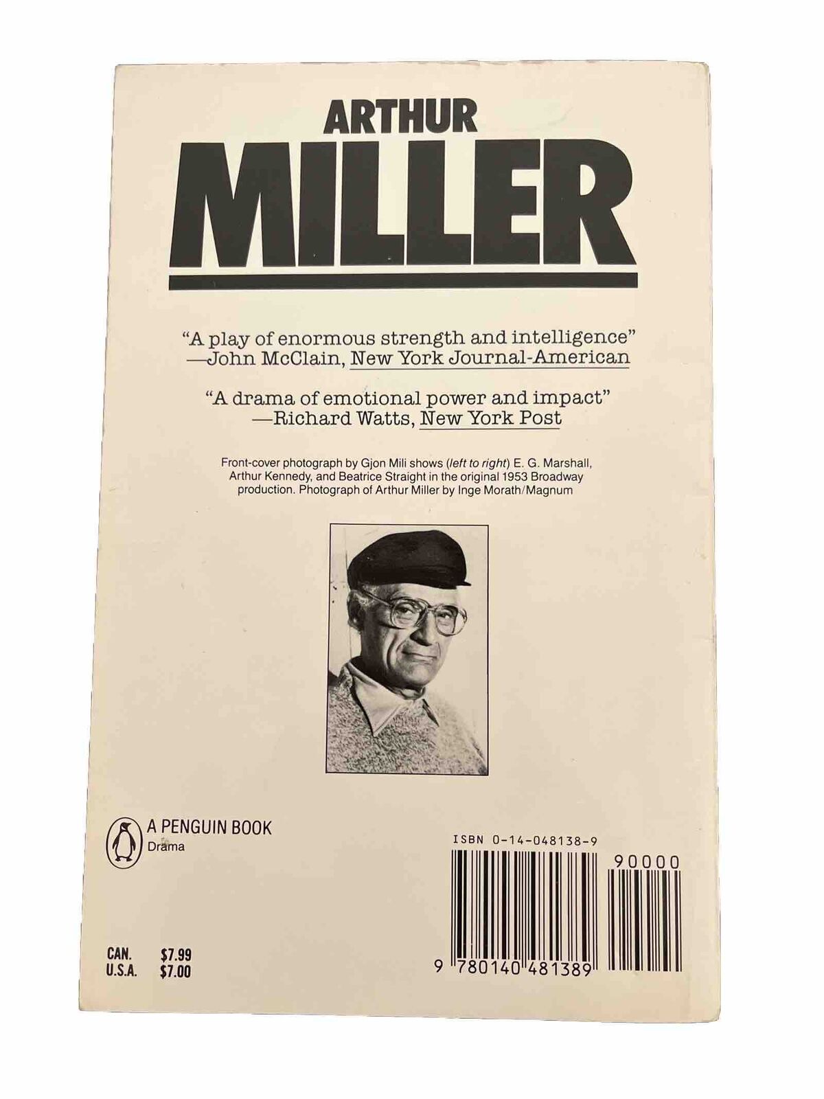 Arthur Miller - THE CRUCIBLE - Penguin Plays Edition (1981, Paperback)