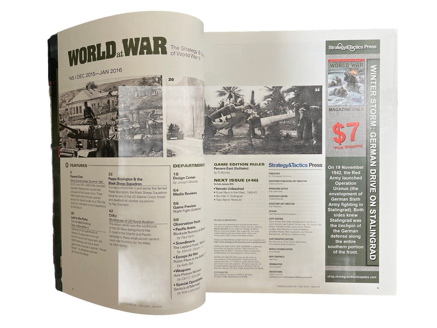 Vintage World At War Board Game Magazine #45 Dec-Jan 2016 - Panzers East