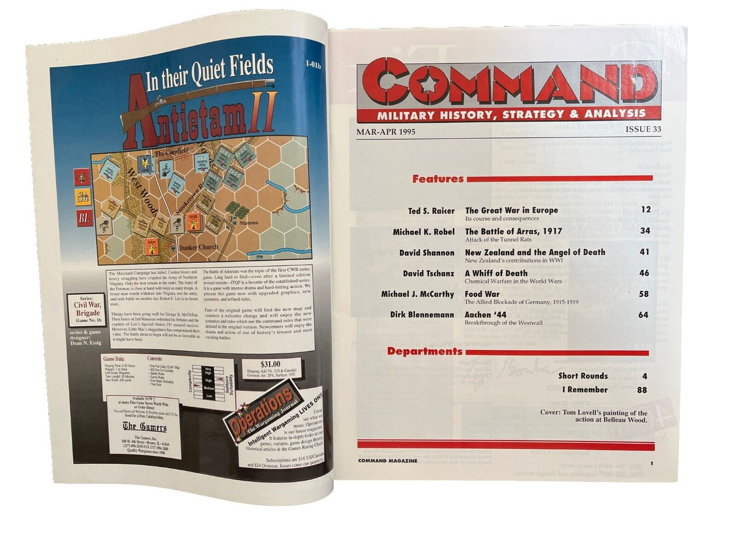 XTR Collectable Command Wargame Magazine #33 1995 - The Great War In Europe