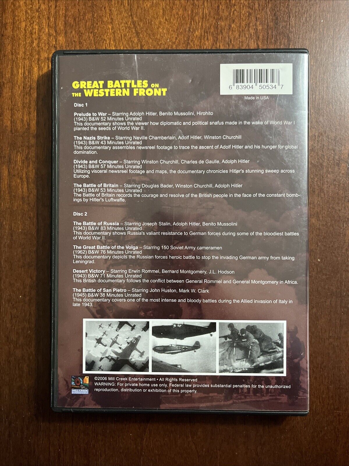 Classic WWII Movie Great Battles on the Western Front 2 DVD SET Frank Capra