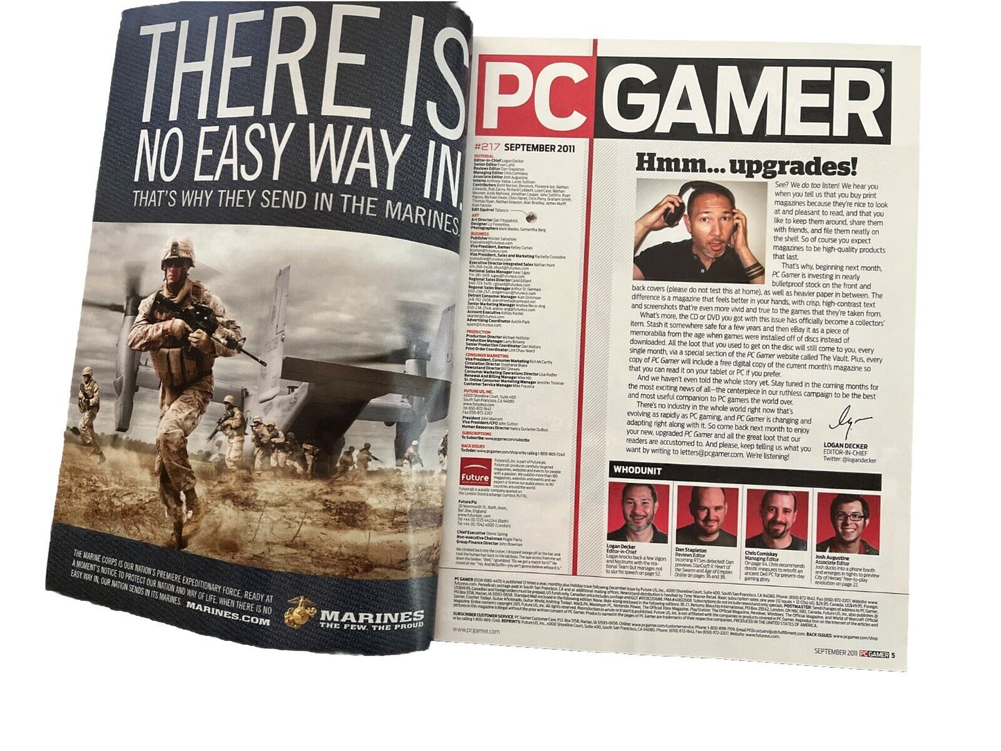 September 2011 PC Gamer #217 Video Game Magazine Bioshock Infinite - Demo Disc