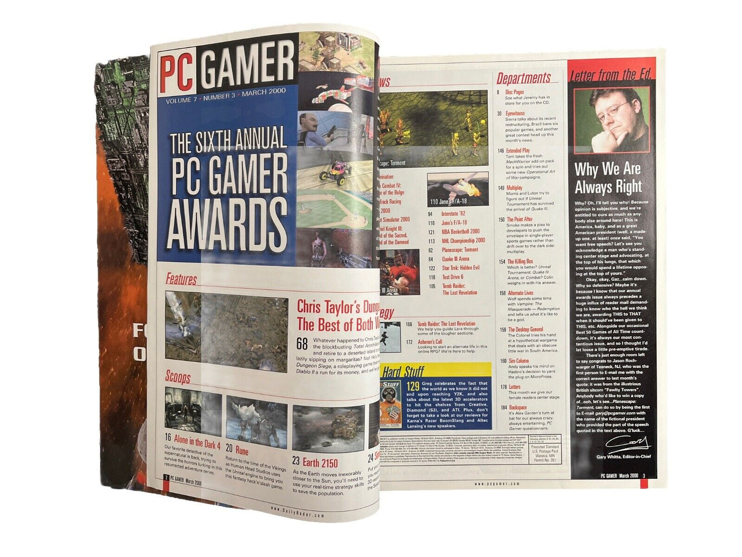 Vintage PC GAMER Mag Vol.7 No.3 March 2000 - The Sixth Annual PC Gamer Awards