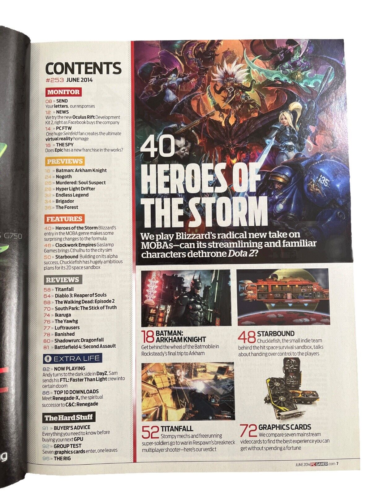 JUNE 2014 PC GAMER #253 Computer video game magazine - HEROES OF THE STORM