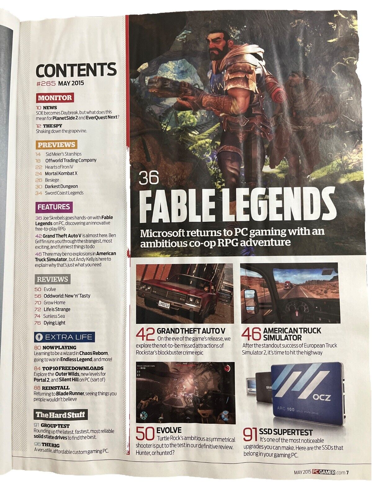 PC GAMER #265 MAY 2015 Computer video game magazine - FABLE LEGENDS