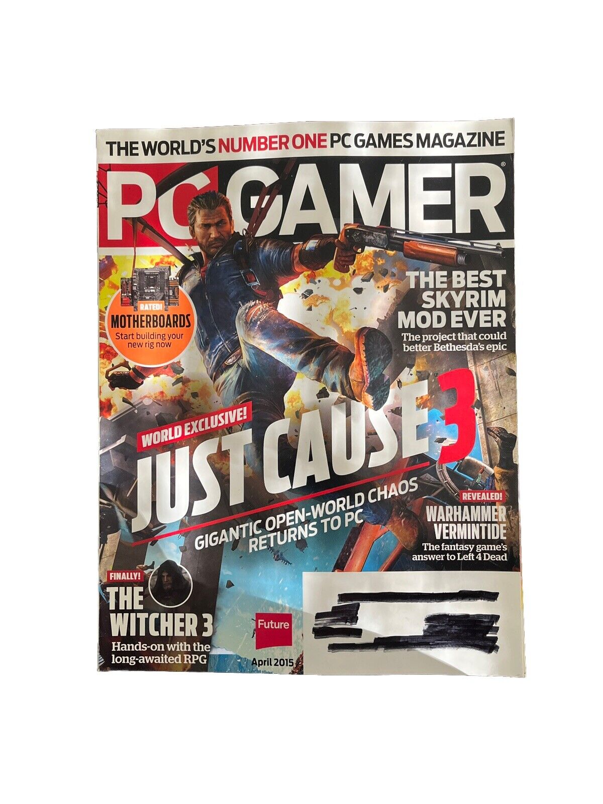 Just Cause 3 PC Gamer April 2015 #264 Computer Video Game Magazine