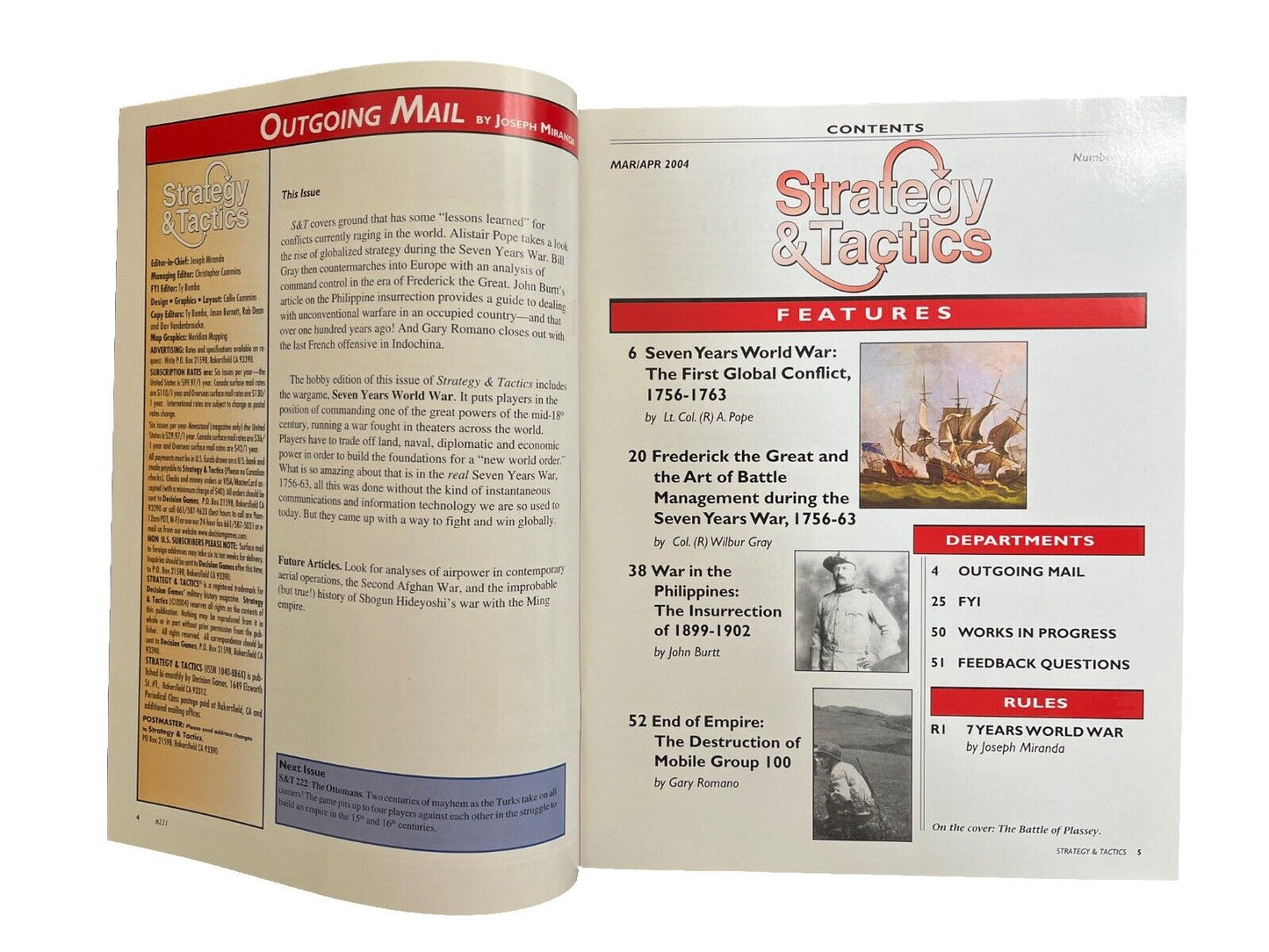 Strategy & Tactics War Game Magazine #221 With Game The Seven Years World War