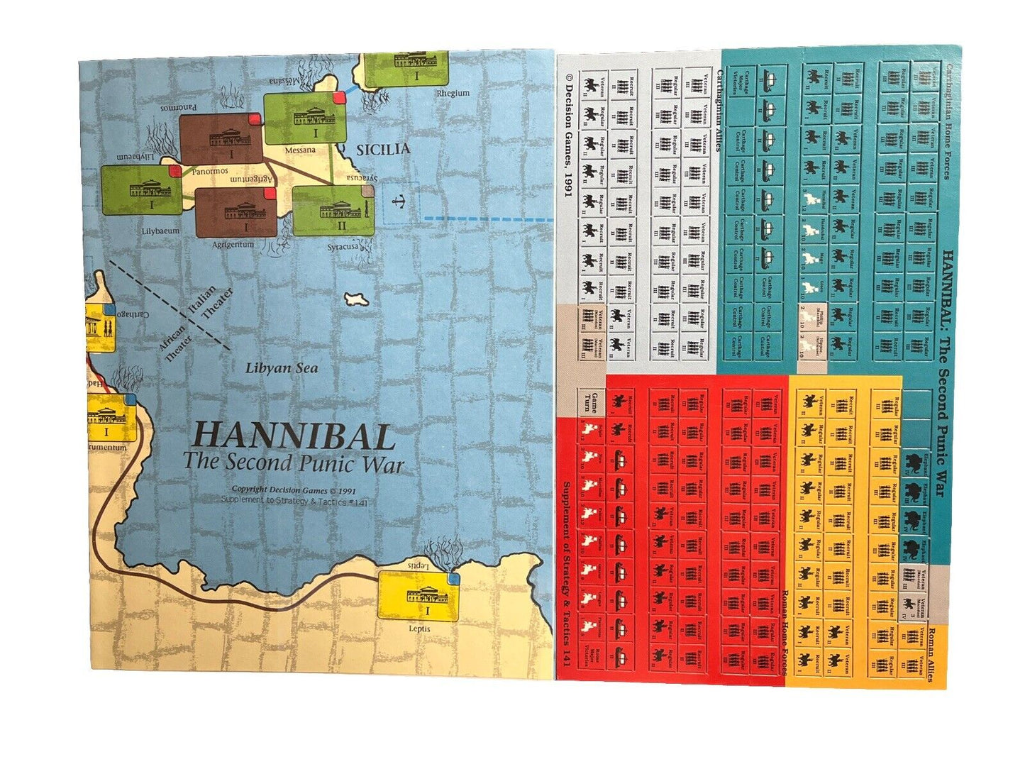 Strategy & Tactics Wargame Magazine #141 1991 Hannibal: The Second Punic War