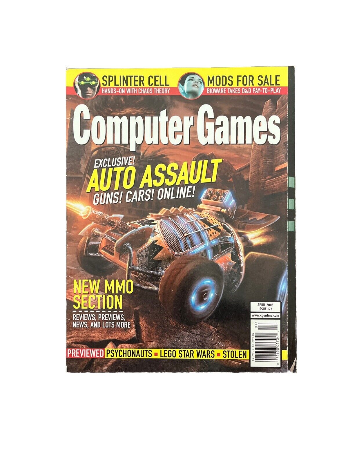 Computer Games Collectable Video Game Magazine April 2005 #173 Auto Assault