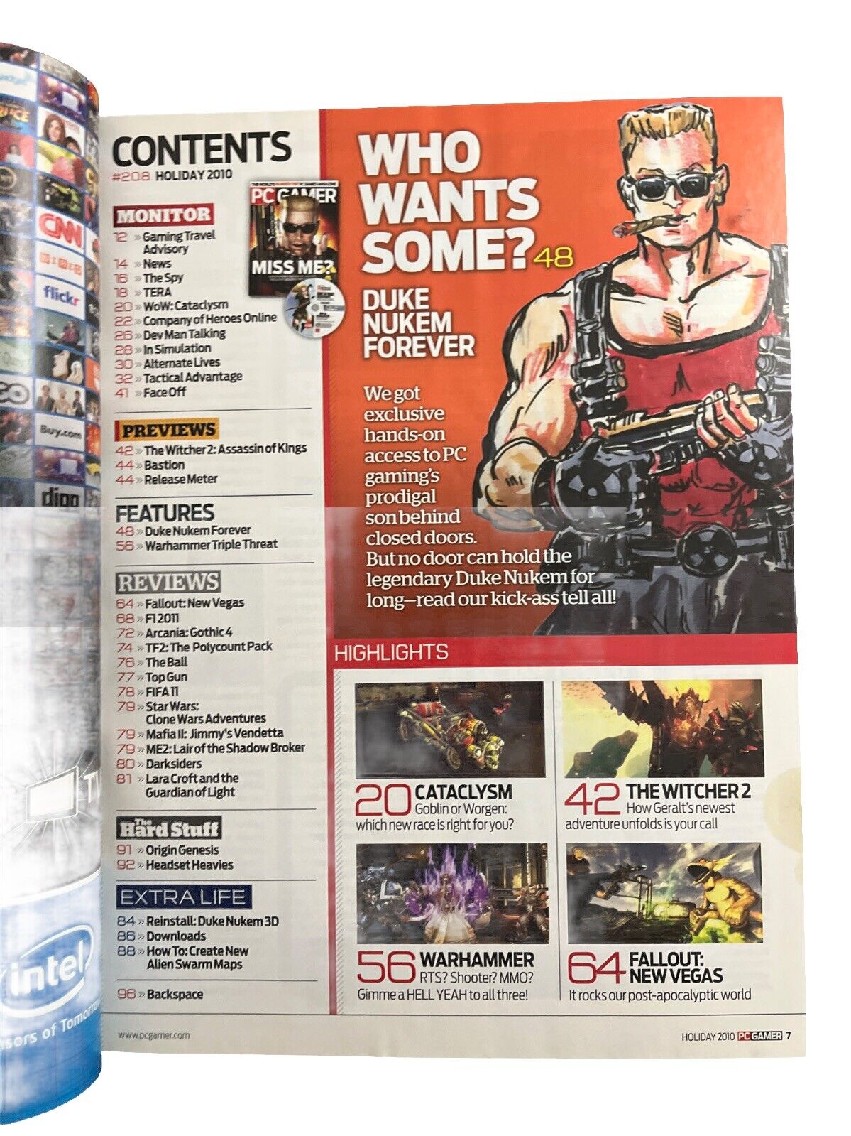 HOLIDAY 2010 PC GAMER #208 Vintage video game magazine - DUKE NUKEM Forever