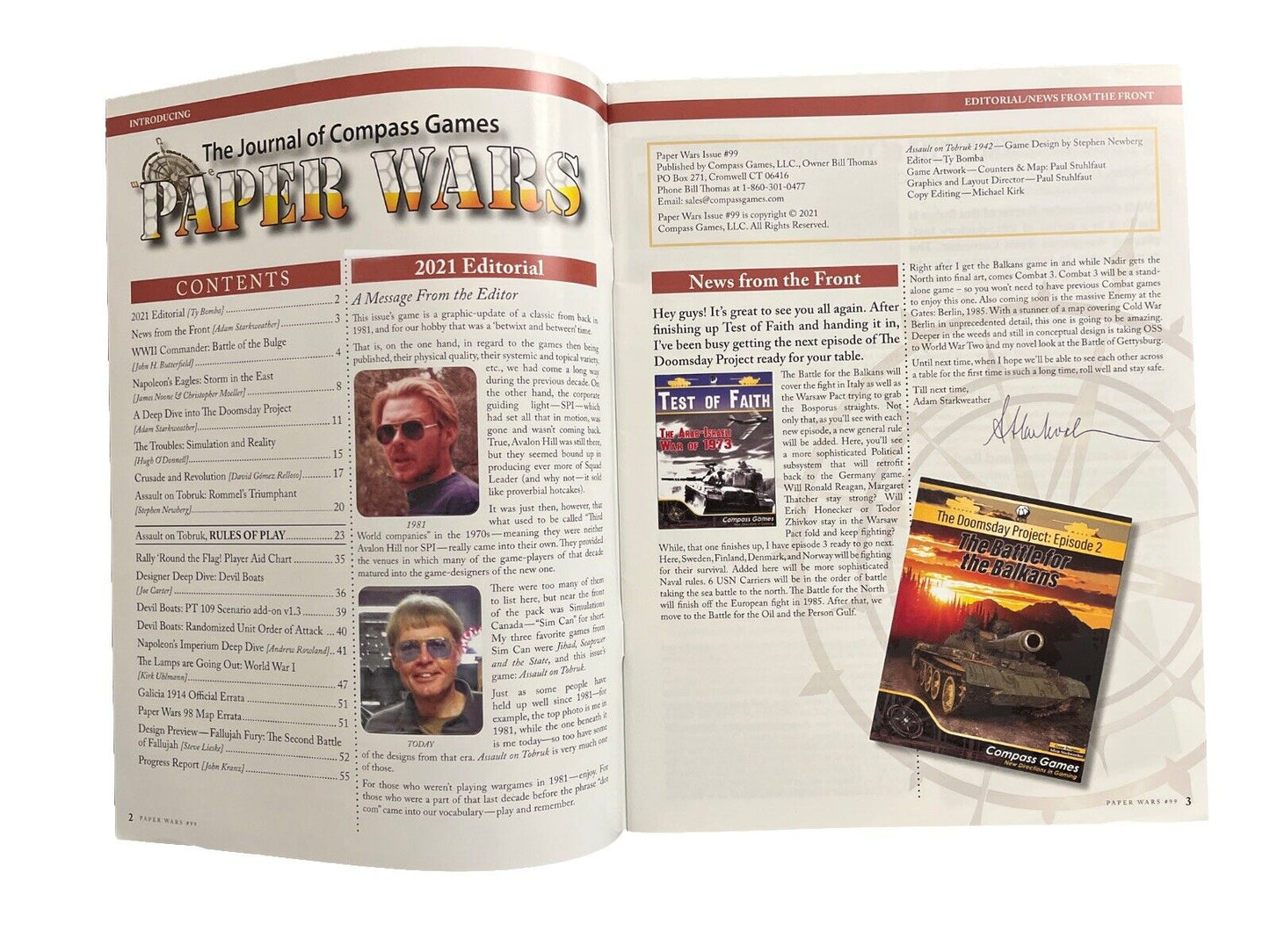 Paper Wars Magazine With Complete Game #99 Assault on Tobruk: Rommel Triumphant