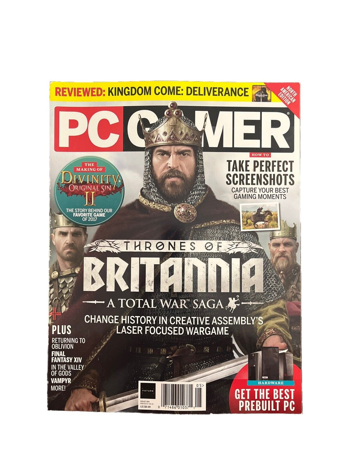 PC gamer Magazine Video Game thrones of Britannia A total war saga #304 may 2018