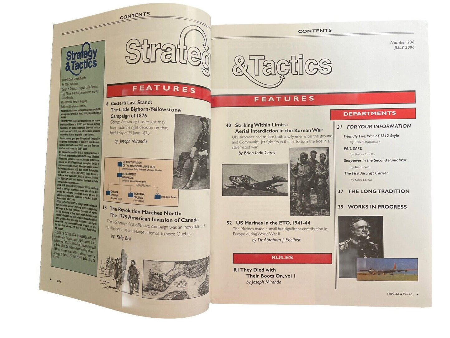 Strategy & Tactics Magazine #236 With Tabletop War Game - CUSTER'S LAST STAND