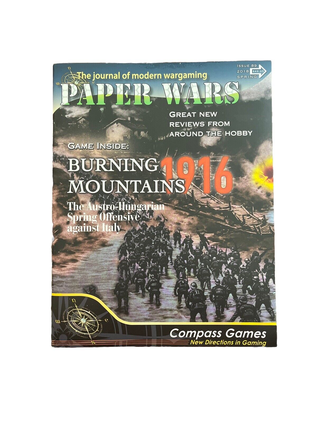 Compass Paper Wars Magazine #89 With Complete War Game - Burning Mountains 1916