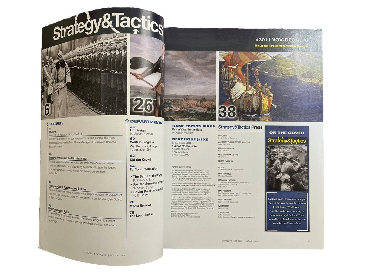 Strategy & tactics Military History Magazine #301 with Board Game Kaiser's War