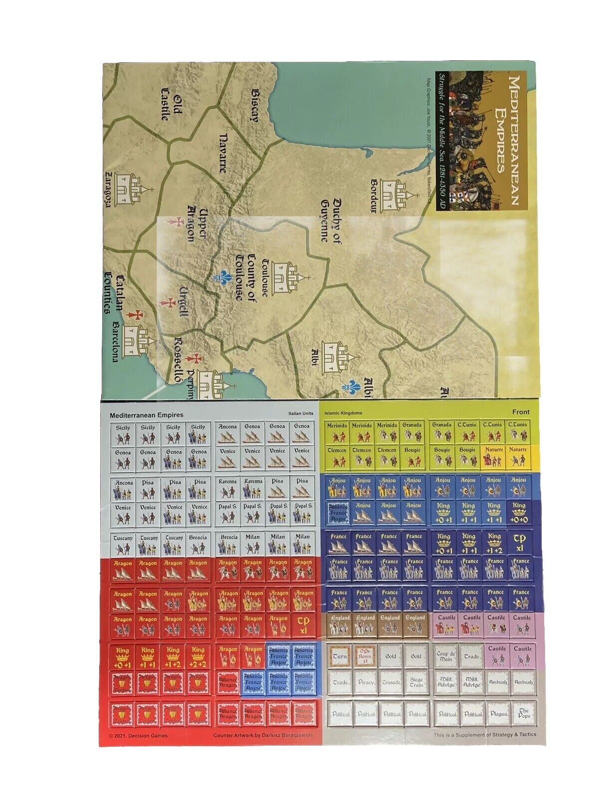 Strategy & Tactics Wargame Mag #330 N Board Game - Mediterranean Empires